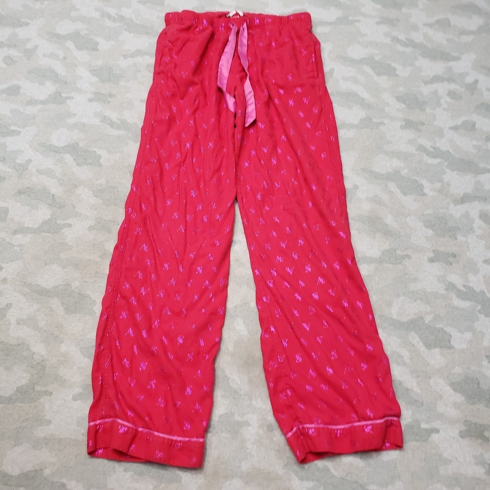 Victoria's Secret Pajama Pants Womens Small Red Drawstring Lounge Sleep